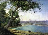Alexander Helwig Wyant Canvas Paintings - Falls of the Ohio and Louisville